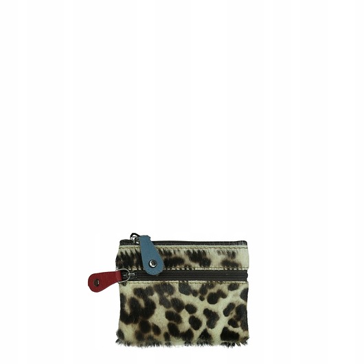 portfele damskie Saszetka skórzana bilonówka skóra naturalna na klucze bilon poręczna OLIVKA