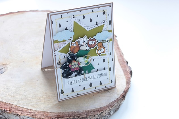 kartki scrapbooking Kartka na poprawę humoru