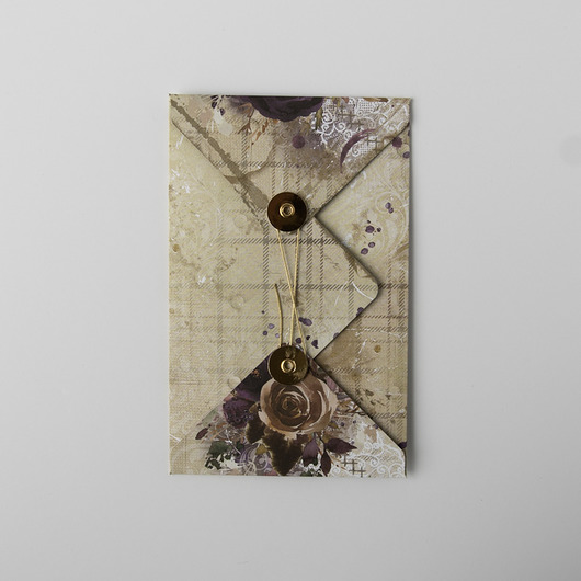 kartki scrapbooking Kartka ślubna kopertówka ze sznureczkiem