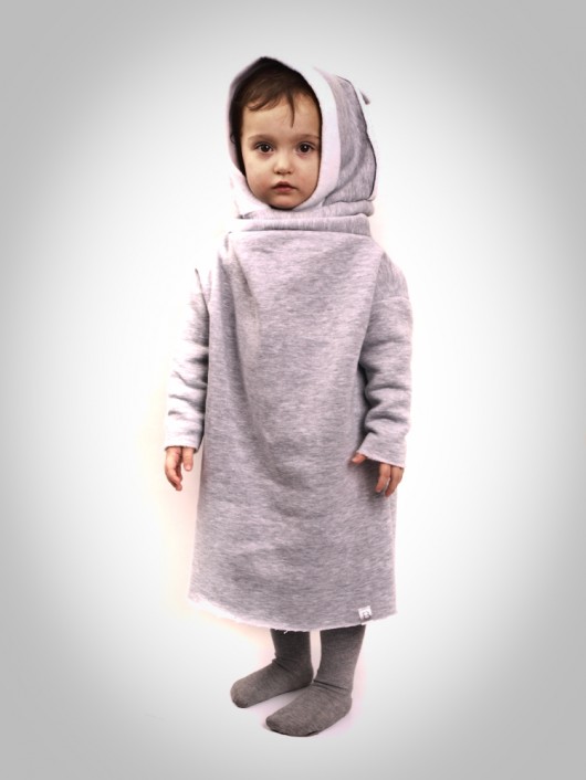 sukienka z kominokapturem myszka 116cm Borky