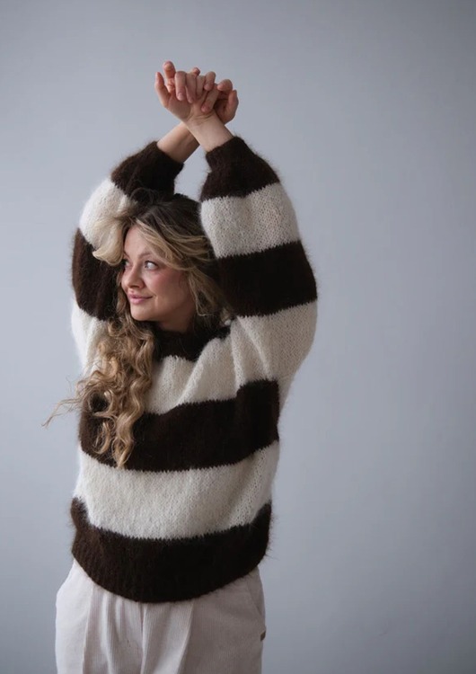 swetry damskie Sweter Duo z alpaki suri z merynosem, handmade