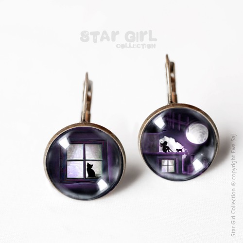 Kiwi -Star Girl collection, romantyczne kolczyki Ewa Saj Fotografie
