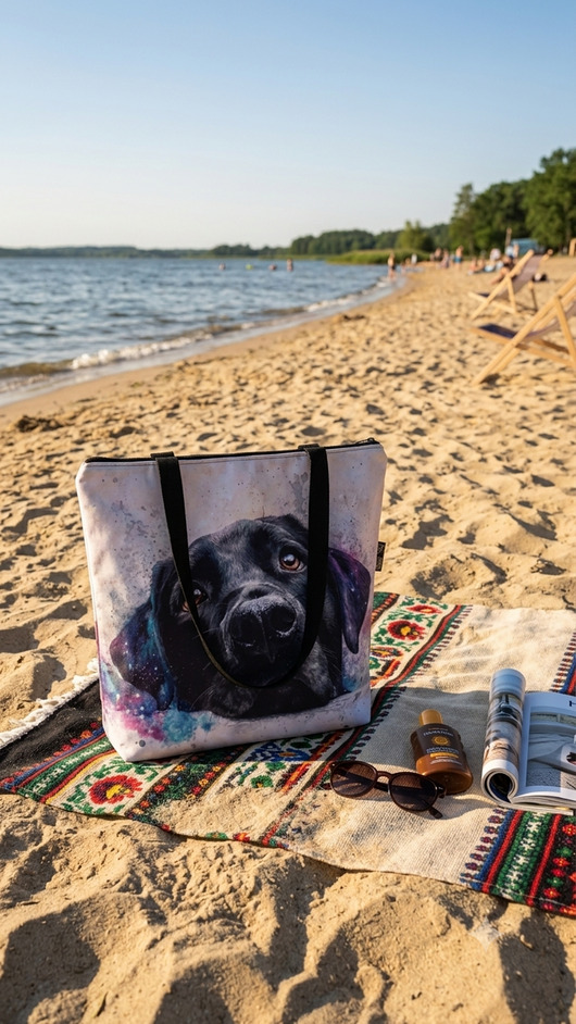torby na ramię Shopperka / torba na ramię duża piesek labrador