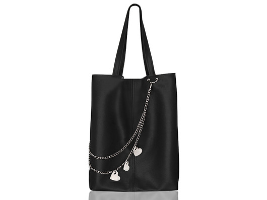 torby na ramię Skórzany worek z łańcuchami