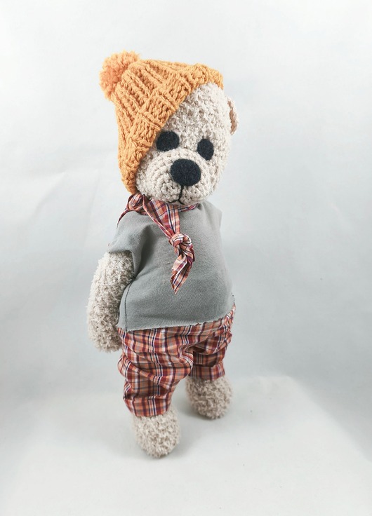 misie i maskotki ROMUŚ - szydełkowy miś, personalizacja