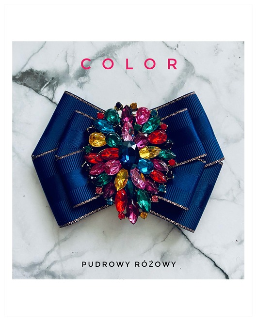 broszki Brosza z kolekcji COLOR  z kolorowym kryształem