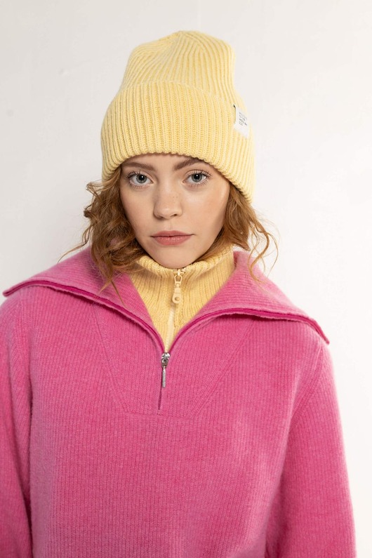 czapki damskie Czapka Hiro z wełny merino biała