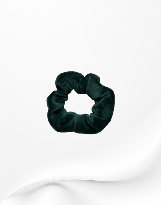 gumki do włosów Scrunchie gumka frotka wąska welurowa zielona