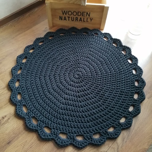 dywany Dywan szydełkowy ze sznurka 80cm
