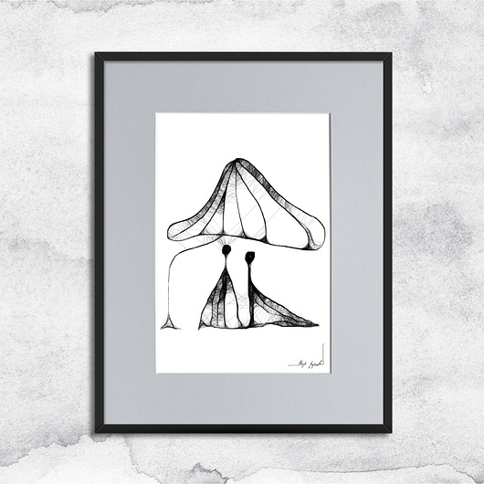 grafiki i ilustracje Czarno-biała grafika z ramą - nr 95