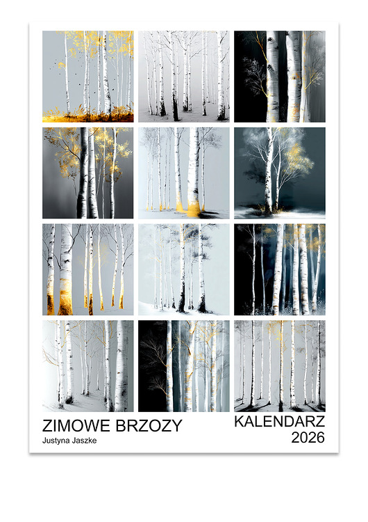 kalendarze i plannery Kalendarz 2026 Zimowe Brzozy 15x21 cm