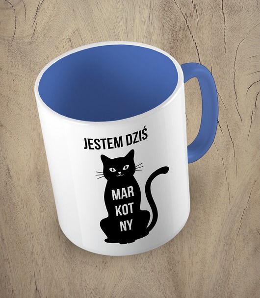 kubki Kolorowy kubek JESTEM DZIŚ MARKOTNY