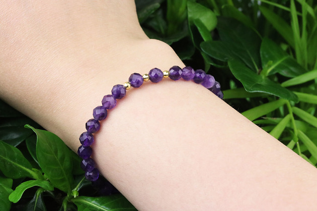 Bransoletka Ametyst złoto Brazi Druse Jewelry