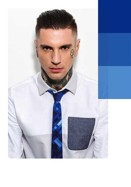 krawat marthu BLUE PIXEL PRINT kr0009 marthu