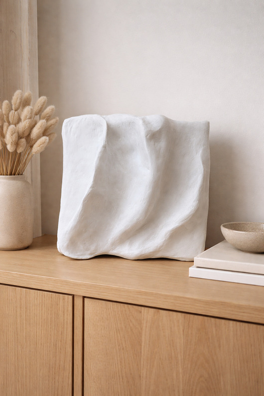 Ozdoby na ścianę Relief 3D biały minimalistyczny, płaskorzeźba, obraz strukturalny