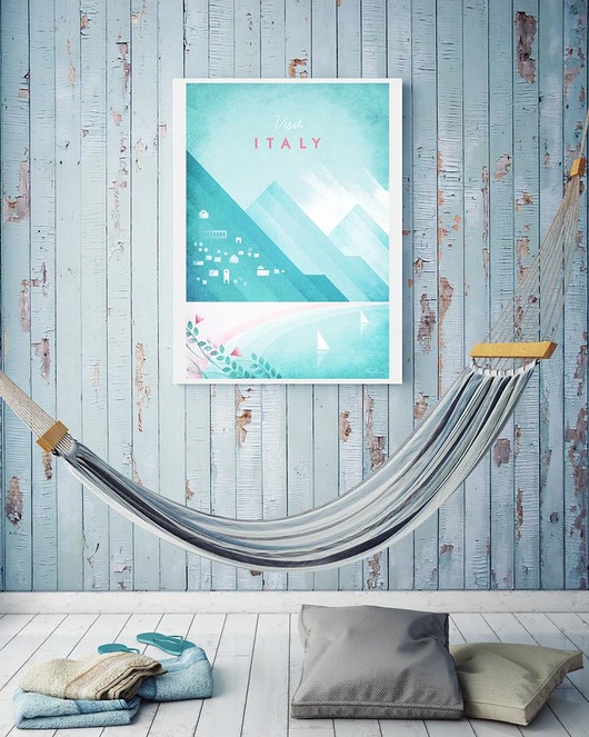 Włochy - Italia - vintage plakat 50x70 cm minimalmill