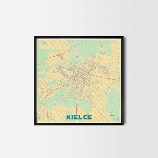 Plakat Kielce Retro - CityArtPosters CityArtPosters