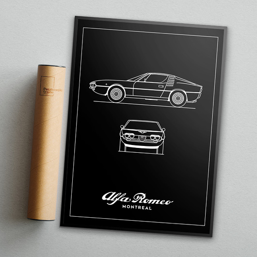 plakaty Plakat Legendy Motoryzacji - Alfa Romeo Montreal