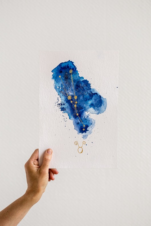 plakaty Plakat Gwiazdozbiór Byka Znak Zodiaku BYK Konstelacja Gwiazd