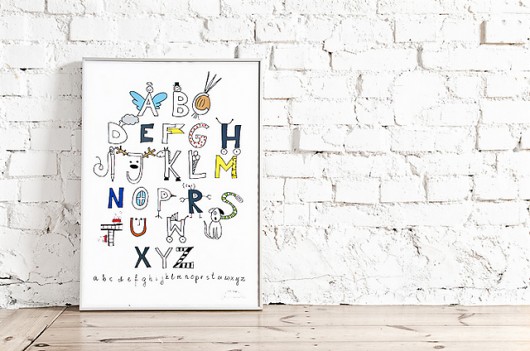 Plakat edukacyjny LITERKI / ABC POSTER Tiu Tiu pracownia rysunku