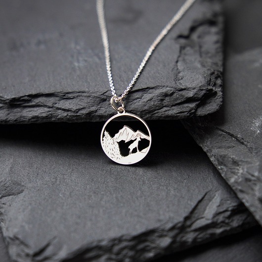 srebrne naszyjniki Srebrny naszyjnik kozica górska