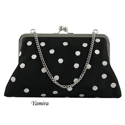 Torebka :: retro dots on black :: yamira
