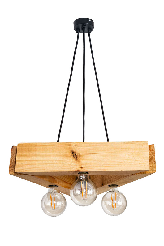 lampy wiszące Lampa wisząca Parilla loft drewno