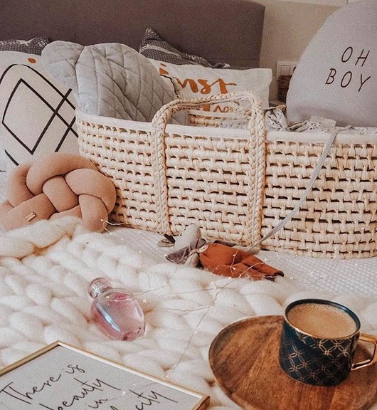 poduszki z łuską Poduszka Supeł Relax  z łuską gryki latte