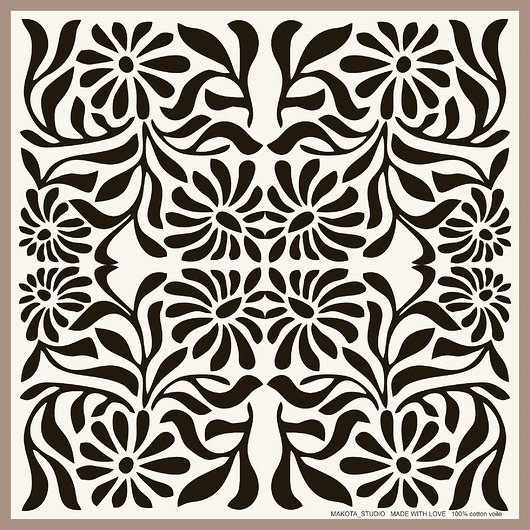 apaszki Makota cotton scarf daisy 67cm