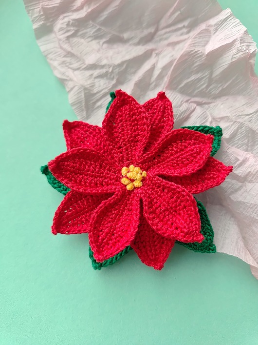 broszki Broszka szydełkowa Gwiazda Betlejemska