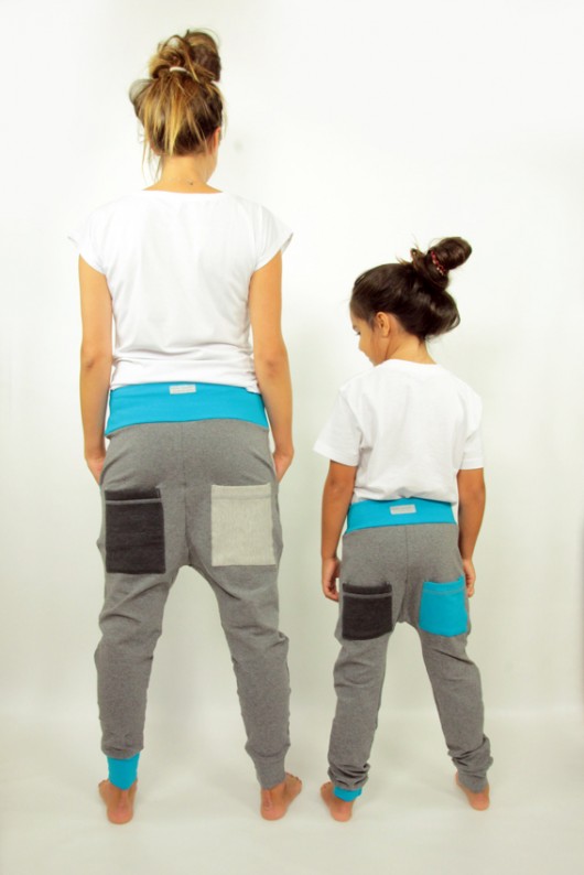 Spodnie mama i dziecko  SzaRave – baggy pants Mimi Monster