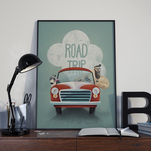 Road Trip |print| A3 Pencil Studio