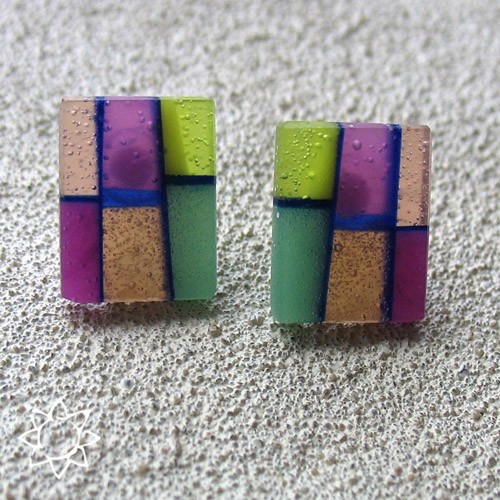 ECO MOSAIC- kolczyki z recyklingu KOS jewellery