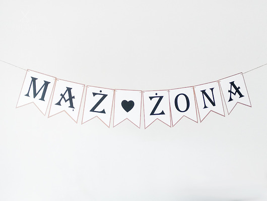 Girlanda "Mąż Żona" Papiernik