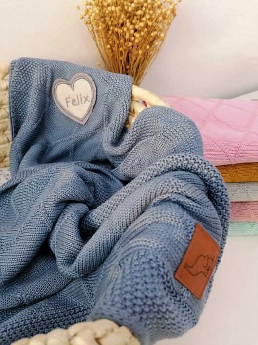 Bambusowy,personalizowany kocyk. Enitka Sweet Baby Room
