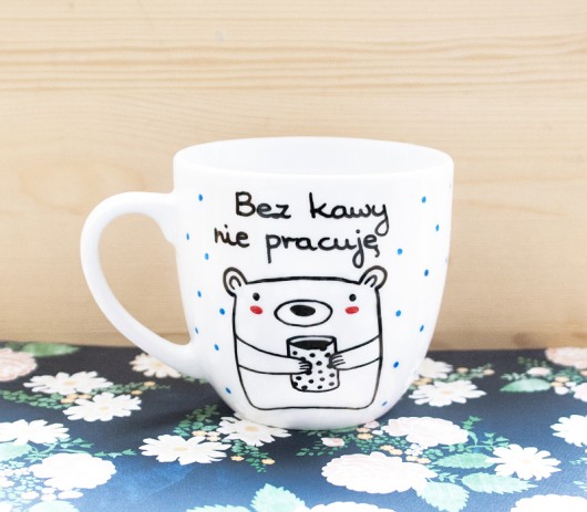 Bez kawy nie pracuję - kubek XL miamilu