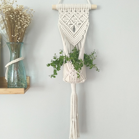 kwietniki Kwietnik na ścianę- makrama "ROMA" kolor naturalny, Boho dekoracja