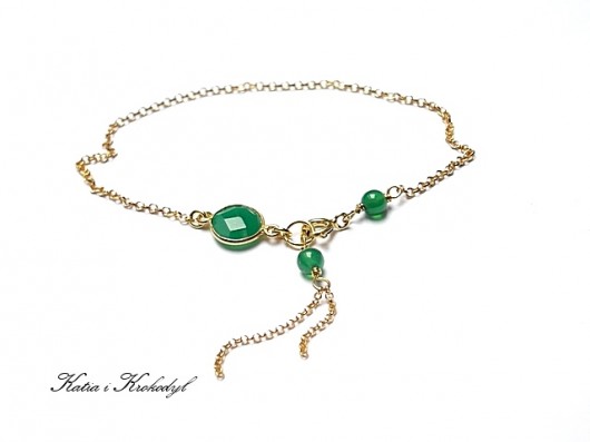 Green & gold  -bransoletka Katia i krokodyl