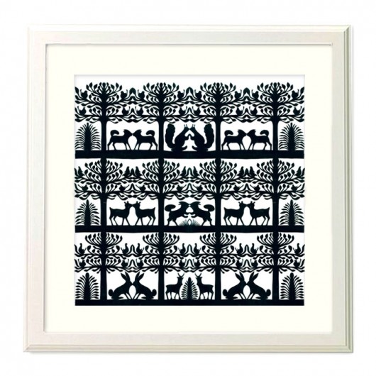 His Majesty’s FOREST (Kurpie Art Papercut)_7 na ludowo