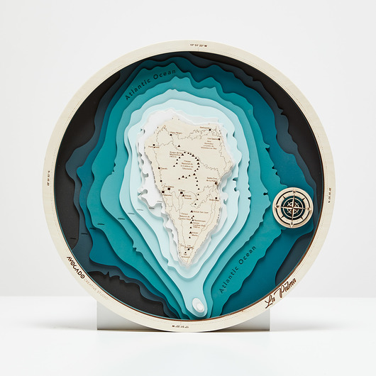 obrazy La Palma - Drewniana Mapa Wyspy