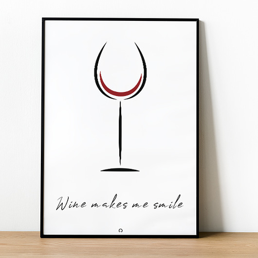 Plakat Wine makes me smile  Moje Metro