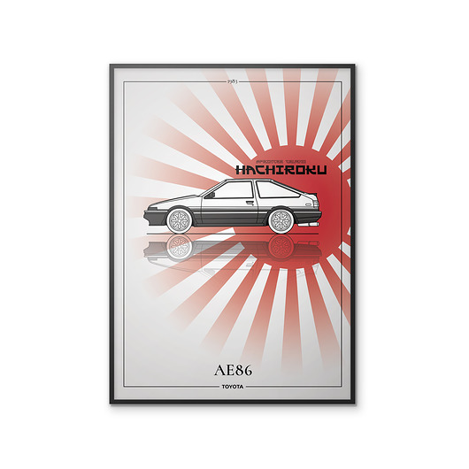 plakaty Plakat Motoryzacja - Toyota A86