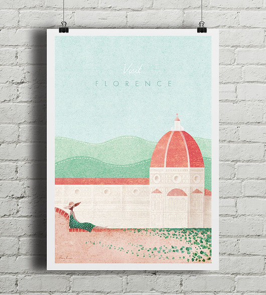 plakaty Florencja - vintage plakat