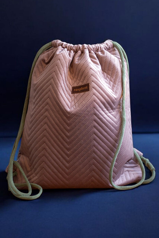 plecaki Pikowany pudroworóżowy workoplecak basic