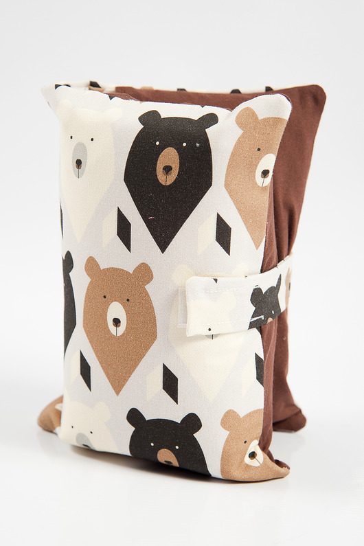 Etui  na pieluchy i chusteczki - brązowe misie Minky and Cotton