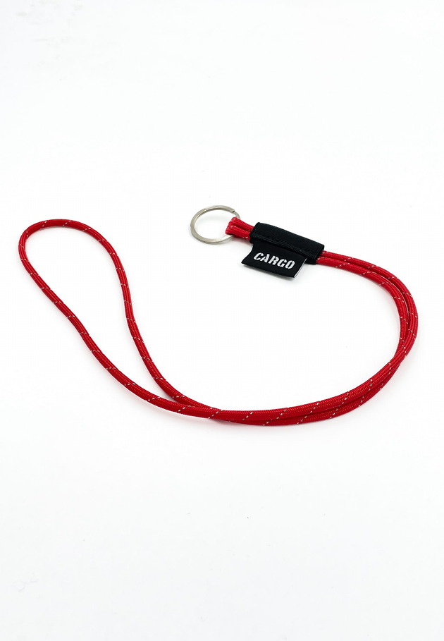 breloki Smycz Paracord Reflective RED z kółkiem