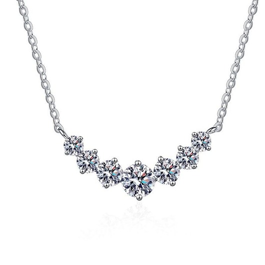 srebrne naszyjniki Naszyjnik srebrny Moissanite 1.1ct 925