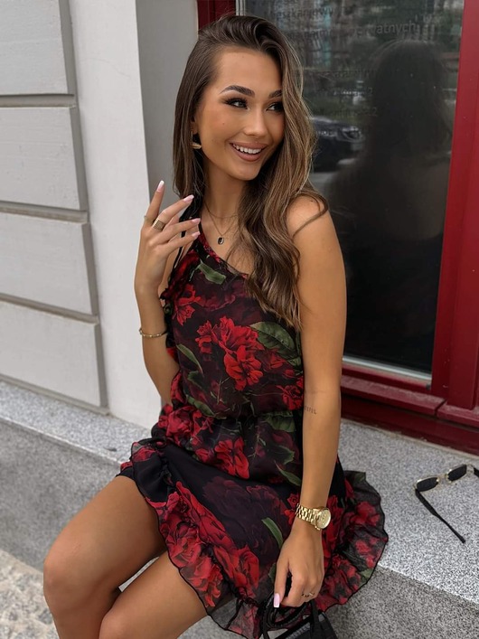 sukienki mini damskie Sukienka dekold warkocz