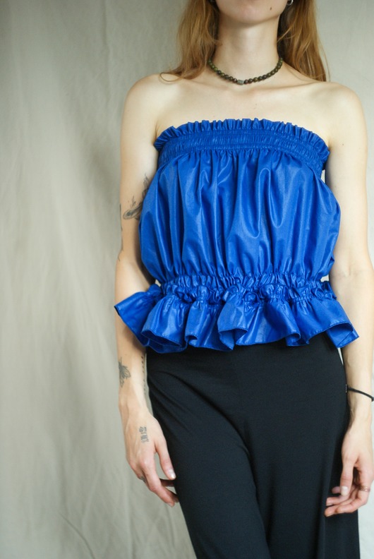 topy damskie Niebieski top bez ramiączek Electric Blue