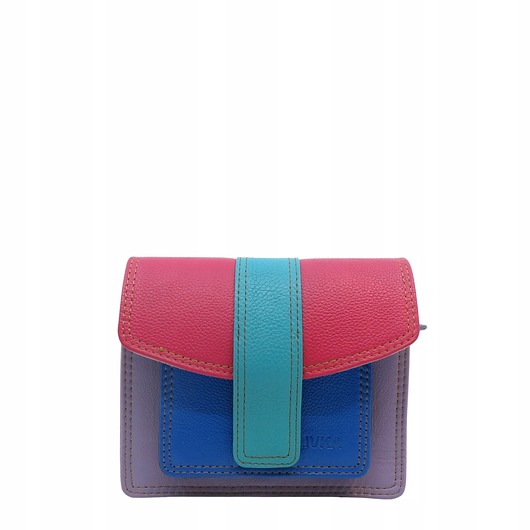 torby na ramię Torebka damska skórzana z klapką regulowany pasek na ramię OLIVKA